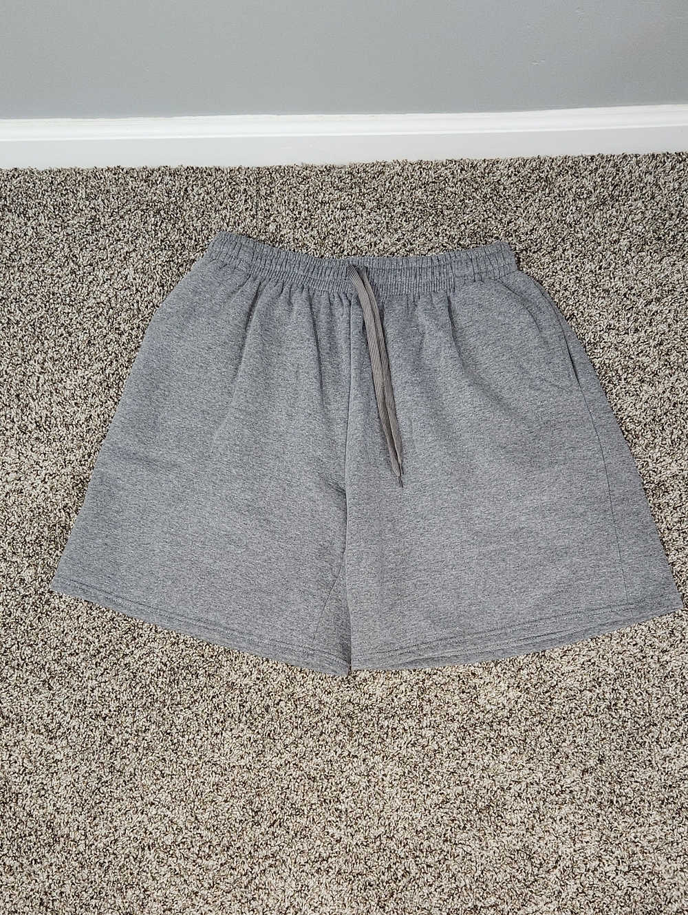Men's Gray Athletic Drawstring Shorts